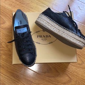 Prada platform espadrilles